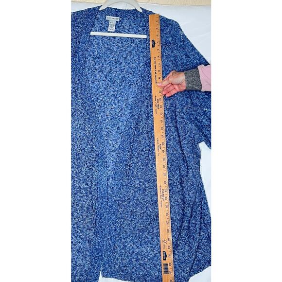 Catherines size 2X cardigan blue open front light weight short sleeve career - Picture 4 of 6
